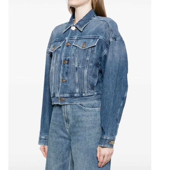 NWT Alexander Wang Denim Jacket With Silver Nickel Coin Buttons - Picture 11 of 14